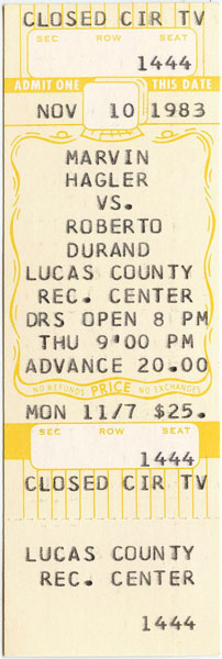 Hagler, Marvin vs. Duran, Roberto