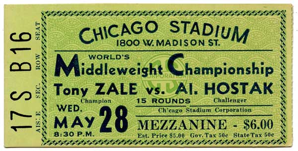 Zale, Tony vs. Hostak, Al  III