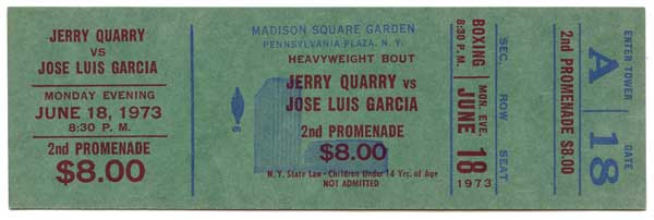 Quarry, Jerry vs. Garcia, Jose Luis