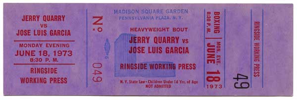 Quarry, Jerry vs. Garcia, Jose Luis