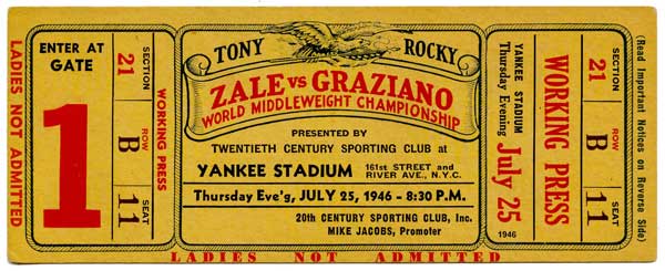 Zale, Tony vs. Graziano, Rocky  I