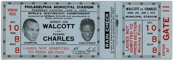 Walcott, Jersey Joe vs. Charles, Ezzard  IV