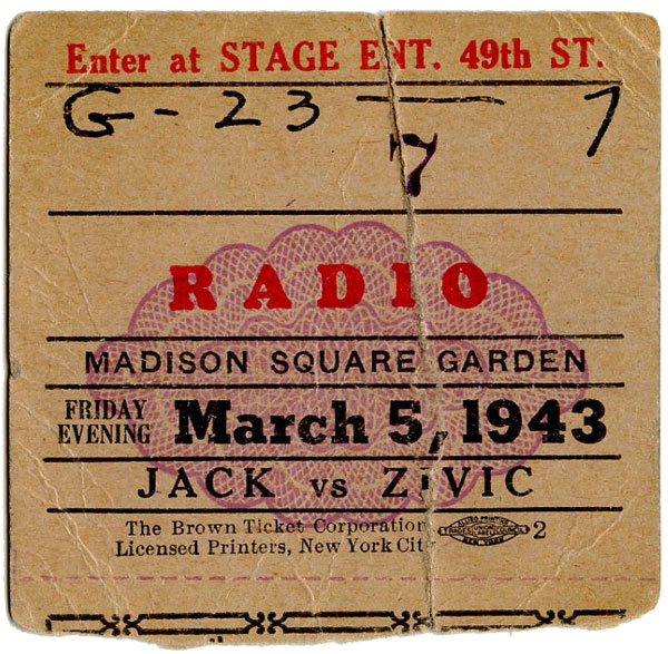 Jack, Beau vs. Zivic, Fritzie  II