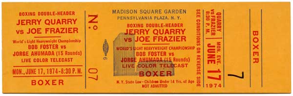 Quarry, Jerry vs. Frazier, Joe