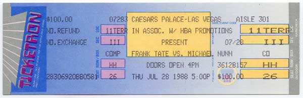 Tate, Frank vs. Nunn, Michael