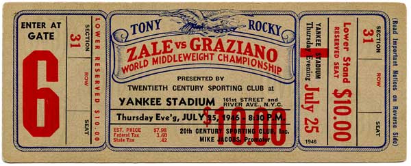 Zale, Tony vs. Graziano, Rocky  I