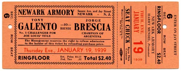 Galento, Tony vs. Brescia, Jorge
