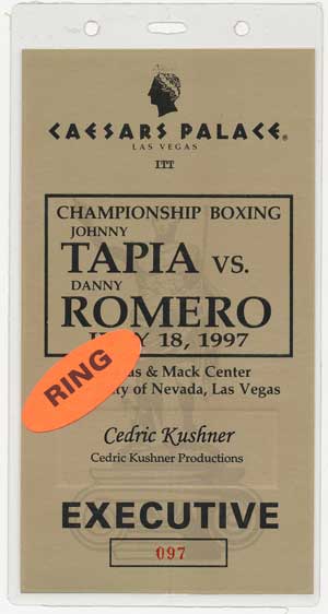 Tapia, Johnny vs. Romero, Danny