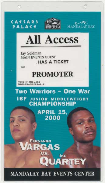 Vargas, Fernando vs. Quartey, Ike