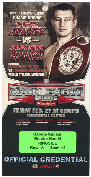 Adamek, Tomasz vs. Banks, Johnathon
