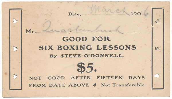 ODonnell, Steve - 1906 Boxing Lessons