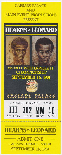  Leonard, Sugar Ray vs. Hearns, Thomas I